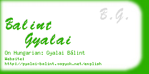 balint gyalai business card