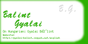 balint gyalai business card